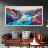 Grand Canyon, Southwest Wall Art, Extra Wide Art, Panoramic Painting, Landscape Painting, Above Bed Wall Art, Canvas Print