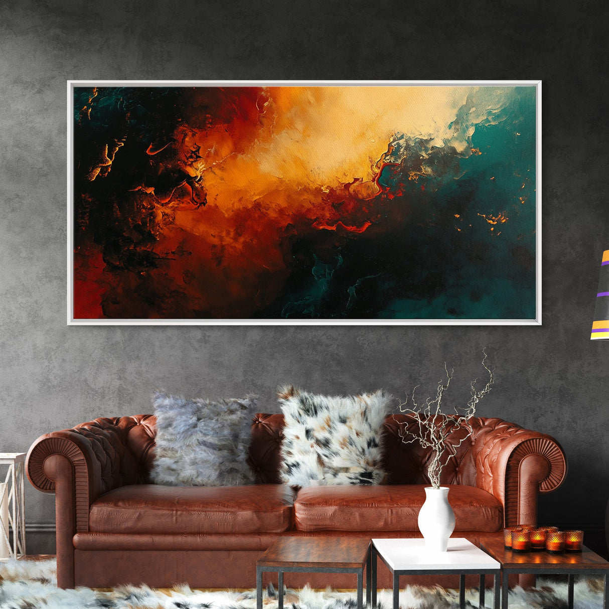 Moody Abstract Art, Dark Romance Painting, Ozymandias Art, Framed Canvas Print, Rustic Decor, Textured Canvas, Bold Art Statement