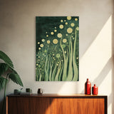 Abstract Nature, Green Wall Art, Botanical Prints, Canvas Print, Boho Art, Living Room Wall Art, Minimalist Art, Wabi Sabi Decor