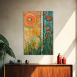 Sun and Nature, Botanical Prints, Sacred Geometry Wall Art, Moroccan Wall Art, Wabi Sabi Art, Canvas Print, Gift Idea