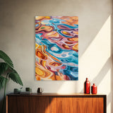 Abstract Swirls, Colorful Wall Art, Canvas Print, Geometric Art, Teal Wall Art, Whimsical Art, Psychedelic Painting, Modern Decor