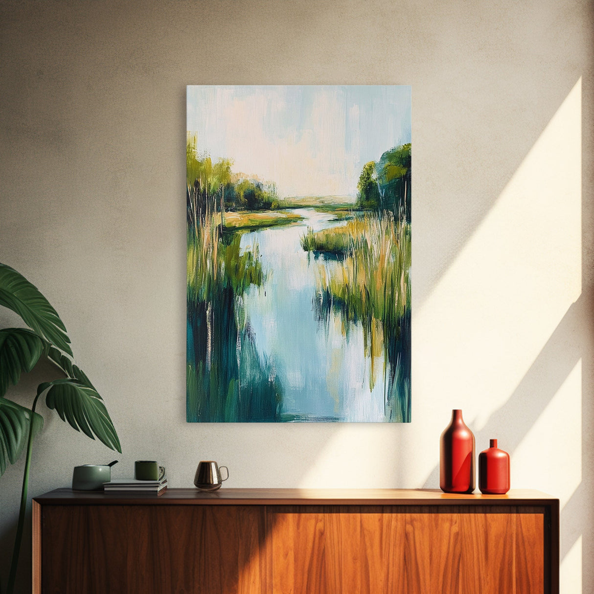 Marsh Landscape, Coastal Landscape Art, Nature Painting, Seascape Art, Bedroom Art, Guest Room Art, Canvas Print, Farmhouse Art