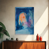 Mystical Arch, Moroccan Wall Art, Wabi Sabi Wall Art, Dark Romance Painting, Moody Art, Canvas Print, Living Room Art