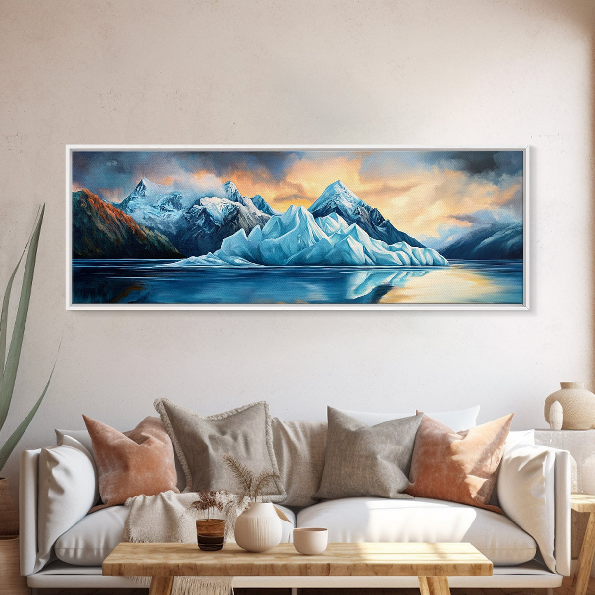 Iceberg Landscape Canvas Print, Arctic Ocean Wall Art, Blue Glacier Nature Art, Winter Wilderness Decor, Mountain Explorer Gift