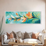Tropical Floral Art, Vibrant Botanical Painting, Boho Nature Wall Decor, Bright Summer Home Decor, Bedroom or Living Room Art