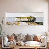 Coastal Rock Formation Canvas Print - Minimalist Seascape Wall Art, Neutral Home Decor, Nature Inspired Living Room Art,