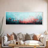 Dreamy Floral Poppy Field Canvas Print, Boho Wall Art, Nature Botanical Decor, Feminine Aesthetic Painting, Bedroom Wall Art