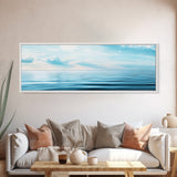 Serene Ocean Horizon Canvas Print Minimalist Beach Wall Art Tranquil Coastal Decor Calming Seascape Painting Zen Gift