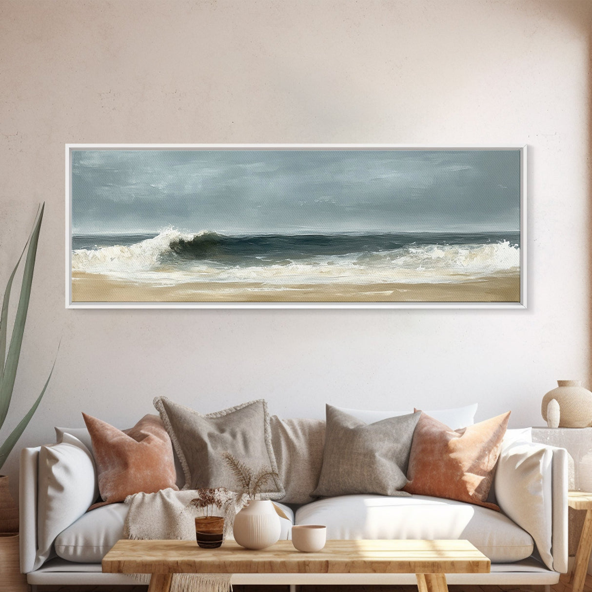 Stormy, Waves, Ocean, Moody, Canvas Print, Coastal Art, Nautical Wall Decor, Living Room Artwork, Dark Beach Painting