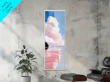 Sunset Reflection, Pastel Clouds, Serene Landscape, Canvas Print, Tranquil Art, Modern Home Decor, Office Wall Art, Beach House Style