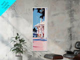 Summer Gathering, Nautical Scene, White Dress Art, Canvas Print, Elegant Wall Decor, Living Room Art, Coastal Aesthetic, Fine Art Print