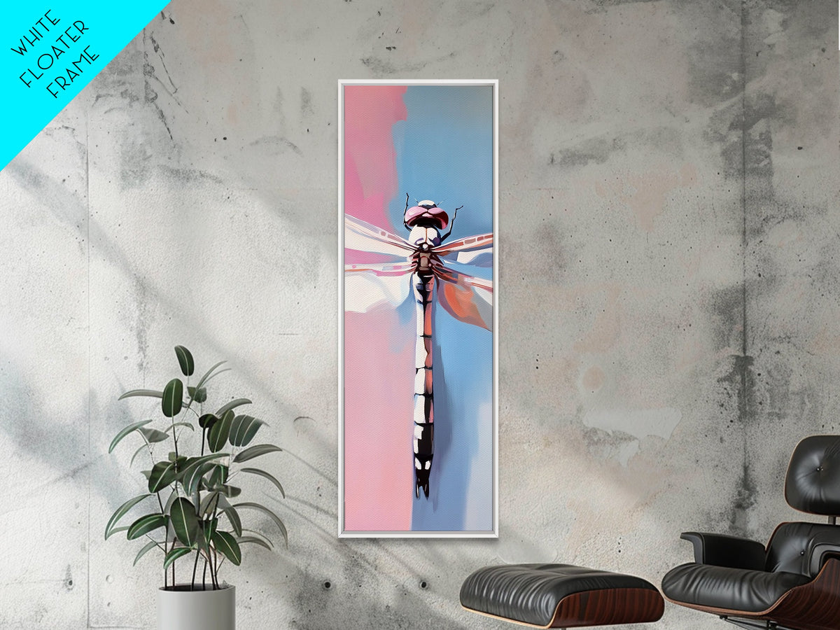 Dragonfly Close-Up, Nature Abstract, Insect Art, Canvas Print, Soft Color Wall Decor, Modern Home, Botanical Aesthetic, Living Room Art