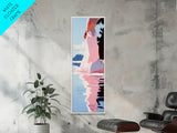 Elegant Dress, Feminine Silhouette, Soft Reflection, Canvas Print, Fashion Wall Art, Chic Home Decor, Modern Bedroom Art, Minimalist Print