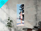 Winter Walk, Snowy Path, Nature Escape, Framed Canvas Print, Cozy Wall Art, Christmas Aesthetic, Rustic Decor, Serene Landscape