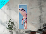 Frog Portrait, Whimsical Animal Art, Nature Wall Decor, Modern Minimalist Illustration, Playful Aesthetic, Kids Room Art, Canvas Print