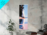 Forest Reflection, Nature Wall Art, Woodland Painting, Tranquil Landscape, Serene Blue Decor, Rustic Lodge Style, Framed Canvas Print