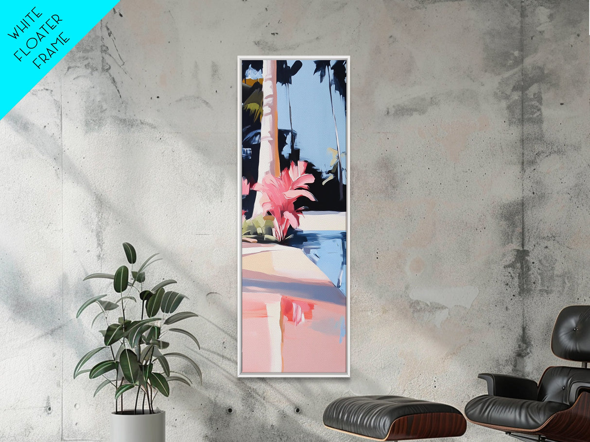 Tropical Paradise, Palm Tree Wall Art, Vibrant Island Painting, Exotic Nature Scene, Coastal Boho Decor, Summer Aesthetic, Canvas Print