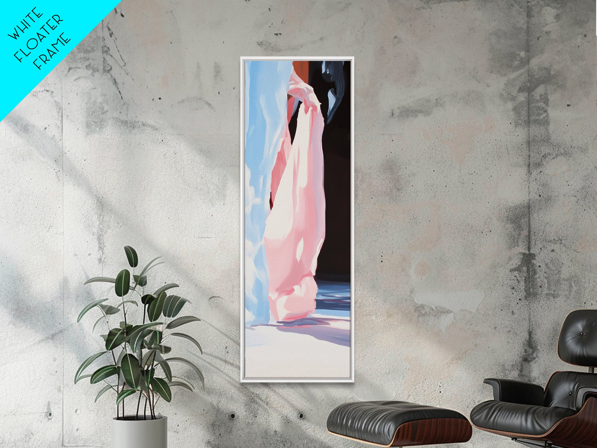 Flowing Dress, Elegant, Soft, Canvas Print, Feminine Art, Romantic Wall Decor, Modern Aesthetic, Pastel Minimalist Painting
