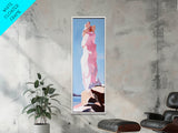 Surreal Rock Formation, Abstract Nature Art, Dreamy Landscape Painting, Minimalist Blue Sky, Office Wall Art, Canvas Print