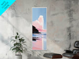 Pink Cloud, Dreamy Landscape, Soft Color Art, Aesthetic Sky, Boho Home Decor, Tranquil Seascape, Bedroom Wall Art, Framed Canvas Print