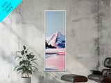 Winter Landscape, Snowy Mountain, Framed Canvas Print, Contemporary Wall Art, Minimalist Aesthetic, Living Room Wall Art