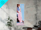 Elegant Woman, Soft Pastel Art, Feminine Portrait, Framed Canvas Print, Contemporary Aesthetic, Living Room Wall Art, Dreamy Abstrac