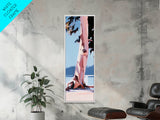 Tree Trunk, Nature Art, Minimalist Landscape, Rustic Decor, Living Room, Earthy Tones, Tranquil Scenery, Framed Canvas Print