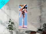 Palm Tree, Coastal Breeze, Tropical Aesthetic, Framed Canvas Print, Beach House Decor, Minimalist Painting, Living Room Art, Gift