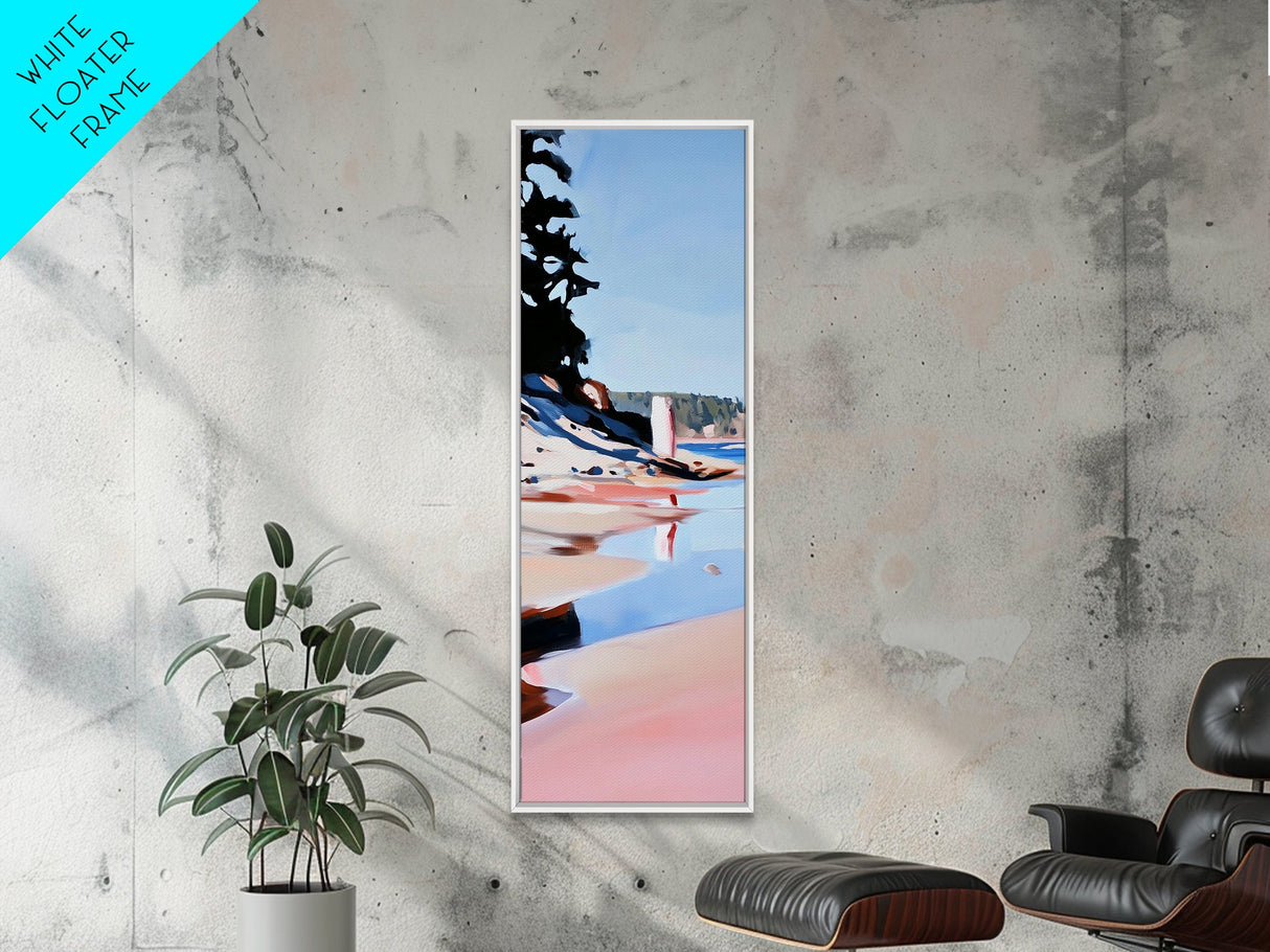 Lakeside Path, Sand Dunes, Coastal Horizon, Canvas Print, Beach Wall Art, Nature Inspired Decor, Serene Landscape, Boho Aesthetic