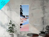 Lakeside Path, Sand Dunes, Coastal Horizon, Canvas Print, Beach Wall Art, Nature Inspired Decor, Serene Landscape, Boho Aesthetic