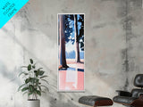 Pine Trees, Forest Reflections, Calm Nature Scene, Framed Canvas Print, Minimalist Landscape, Serene Forest Wall Art, Nature Decor