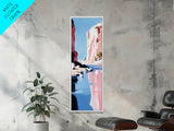 Canyon River, Rocky Reflections, Framed Canvas Print, Southwest Landscape, Desert Aesthetic, Serene Nature Art, Living Room Decor