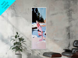 Jumping Fish, Nature Wall Art, Lake House Decor, Canvas Print, Outdoor Adventure, Fishing Theme, Rustic Aesthetic, Wildlife Painting