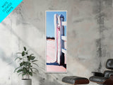 Fence Post, Rustic Landscape, Farmhouse Wall Art, Framed Canvas Print, Minimalist Art, Beach House Decor, Country Home Aesthetic