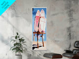 Beach Kayaks, Coastal Wall Art, Nautical Decor, Canvas Print, Minimalist Art, Modern Home Art, Summer Aesthetic, Boho Wall Art