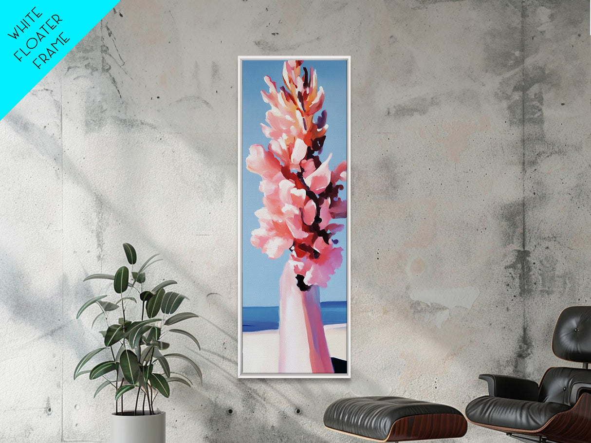 Vibrant Floral, Botanical Art, Abstract Painting, Framed Canvas Print, Bright Home Decor, Nature Inspired, Office Wall Art, Spring Art