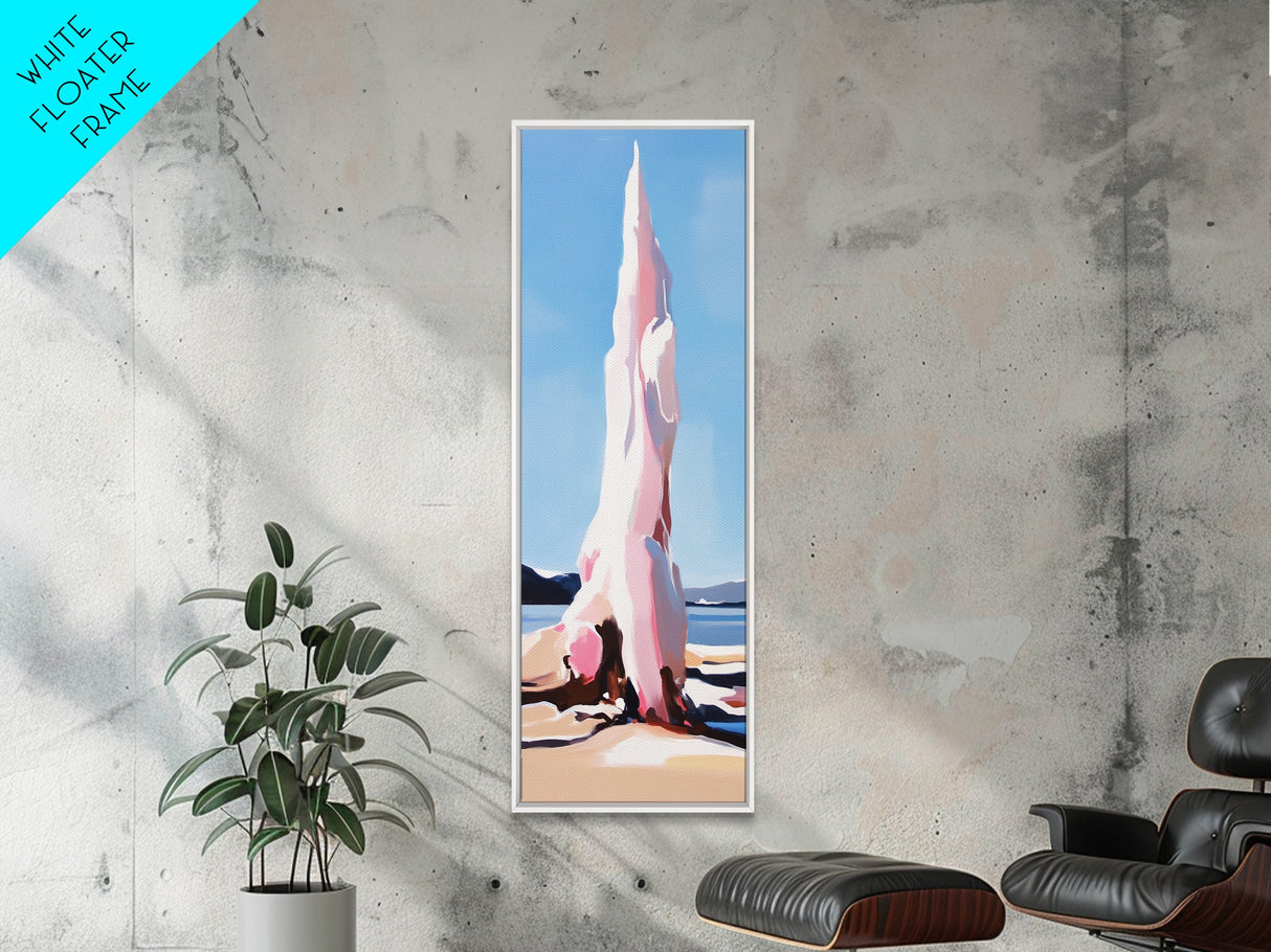 Towering Iceberg Art, Majestic Glacier Scene, Arctic Landscape Print, Framed Canvas Print, Nature Wall Art, Modern Home Decor
