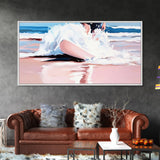 Ocean Splash, Surfer Art, Beach Wall Decor, Canvas Print, Coastal Home Art, Minimalist Wave Painting, Modern Beach House Wall Art
