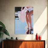 Water Reflection, Elegant, Feminine Art, Dreamy Aesthetic, Soft Pink Tones, Relaxing Home Decor, Modern Minimalist, Canvas Print