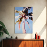 Palm Tree, Tropical Paradise, Summer Beach Vibes, Coastal Living Art, Vacation Dream, Canvas Print, Boho Wall Decor, Relaxing Art