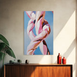 Twisted Form, Abstract Figure, Surreal Art, Modern Minimalist Style, Contemporary Wall Decor, Framed Canvas Print, Office Art