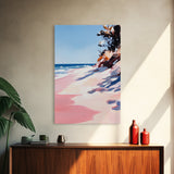 Coastal Waves, Summer Beach Art, Ocean Seascape Painting, Framed Canvas Print, Nautical Wall Art, Living Room Decor, Beach House Artwork
