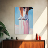 Standing Tall, Confidence, Minimalist Art, Modern Home Decor, Pastel Wall Art, Motivational Art, Living Room Wall Art, Canvas Print