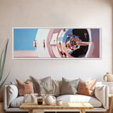 Bank Vault, Industrial Decor, Metallic Wall Art, Framed Canvas Print, Steampunk Aesthetic, Modern Office Artwork, Unique Home Decor
