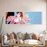 Pink Petals, Romantic Floral, Feminine Wall Art, Boho Aesthetic, Modern Bedroom Art, Pastel Colors, Canvas Print, Chic Flower Painting