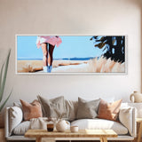 Windy Dunes, beach photography print, modern coastal decor, ocean breeze artwork, minimalist home decor, framed canvas print, boho style