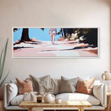 Forest Walk, Serene Nature, Outdoor Adventure, Framed Canvas Print, Minimalist Wall Art, Tranquil Landscape, Cozy Home Aesthetic