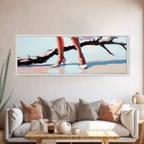 White Heels, Stylish Feminine, Chic Fashion, Canvas Print, Modern Bedroom Wall Art, Soft Aesthetic Decor, Minimalist Pastel Art