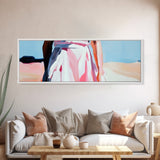 Elegant Woman Art, Feminine Abstract, Fashion Wall Decor, Modern Framed Canvas Print, Pastel Painting, Bedroom or Dressing Room Art