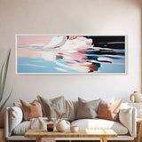 Blurred Reflection, Ocean Serenity, Abstract Art, Canvas Print, Soft Pastel Wall Art, Minimalist Coastal Decor, Tranquil Beach Scene
